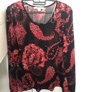 Forever 21 Sheer Floral Blouse